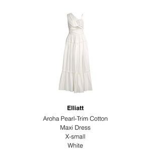 Elliatt Aroha White Maxi Dress NWT